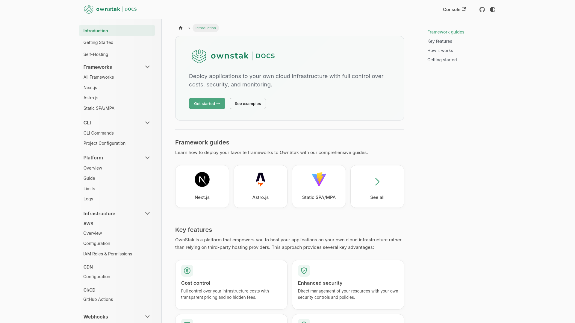docs.dev.ownstak.com screenshot