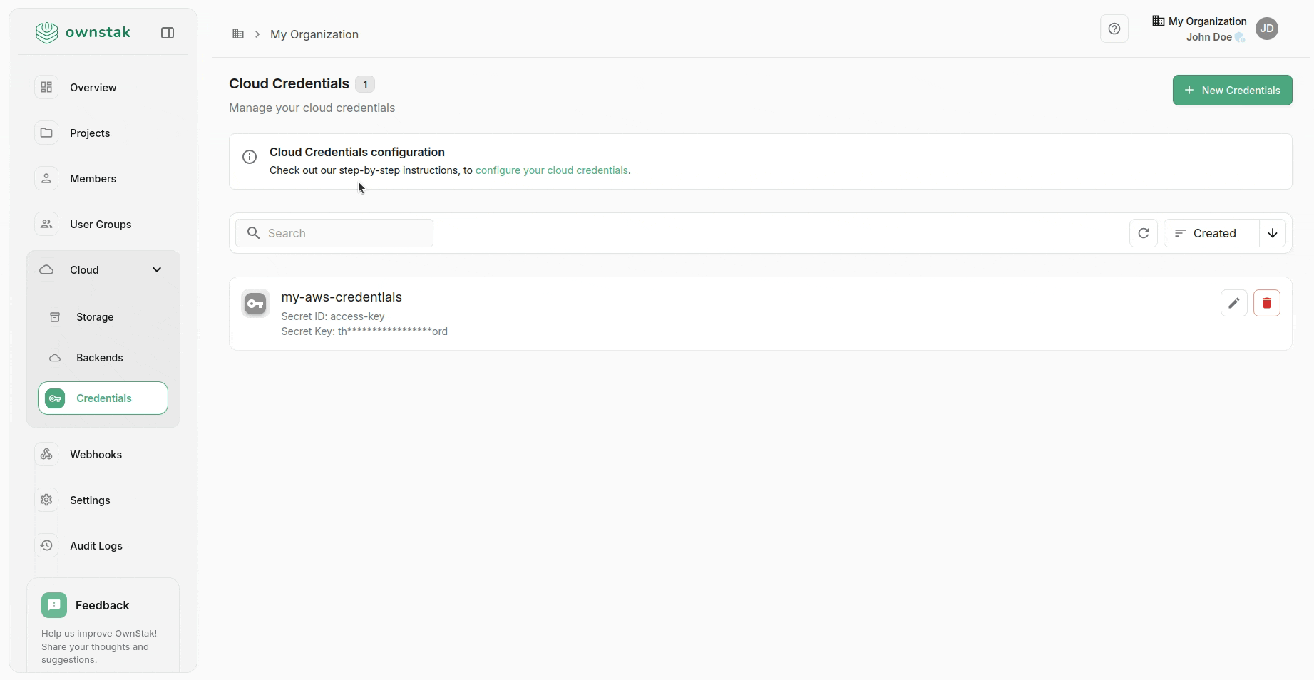 OwnStak Cloud Storage