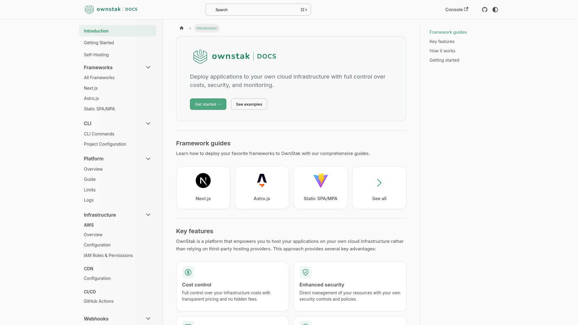 docs.ownstak.com screenshot
