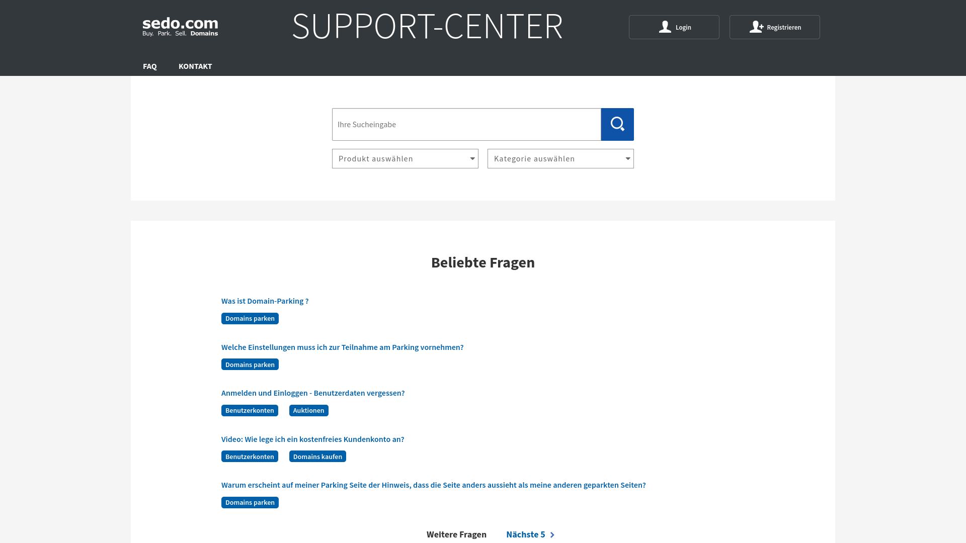 faq-de.sedo.com screenshot