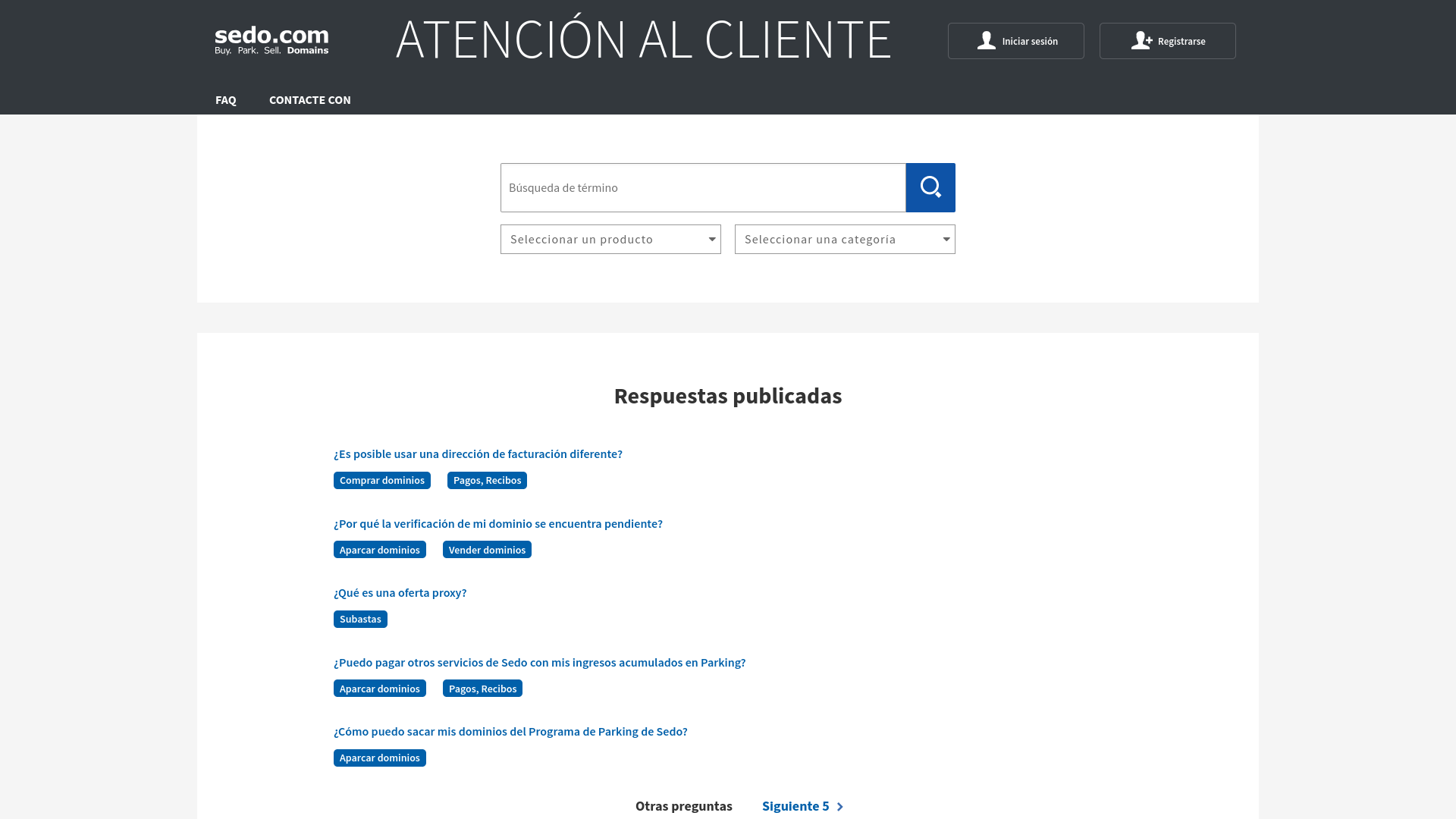 faq-es.sedo.com screenshot