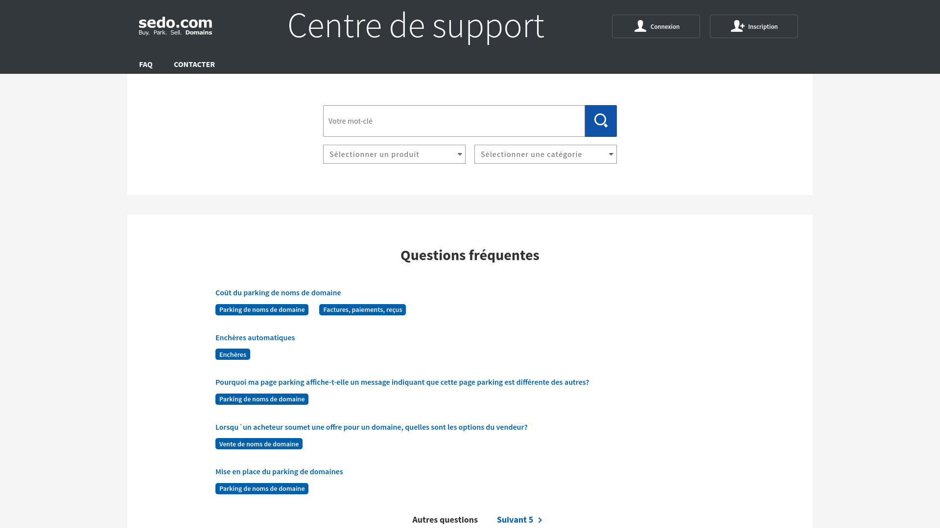 faq-fr.sedo.com screenshot