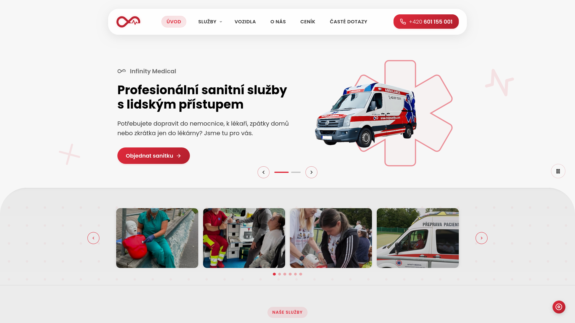 infinitymedical.cz screenshot