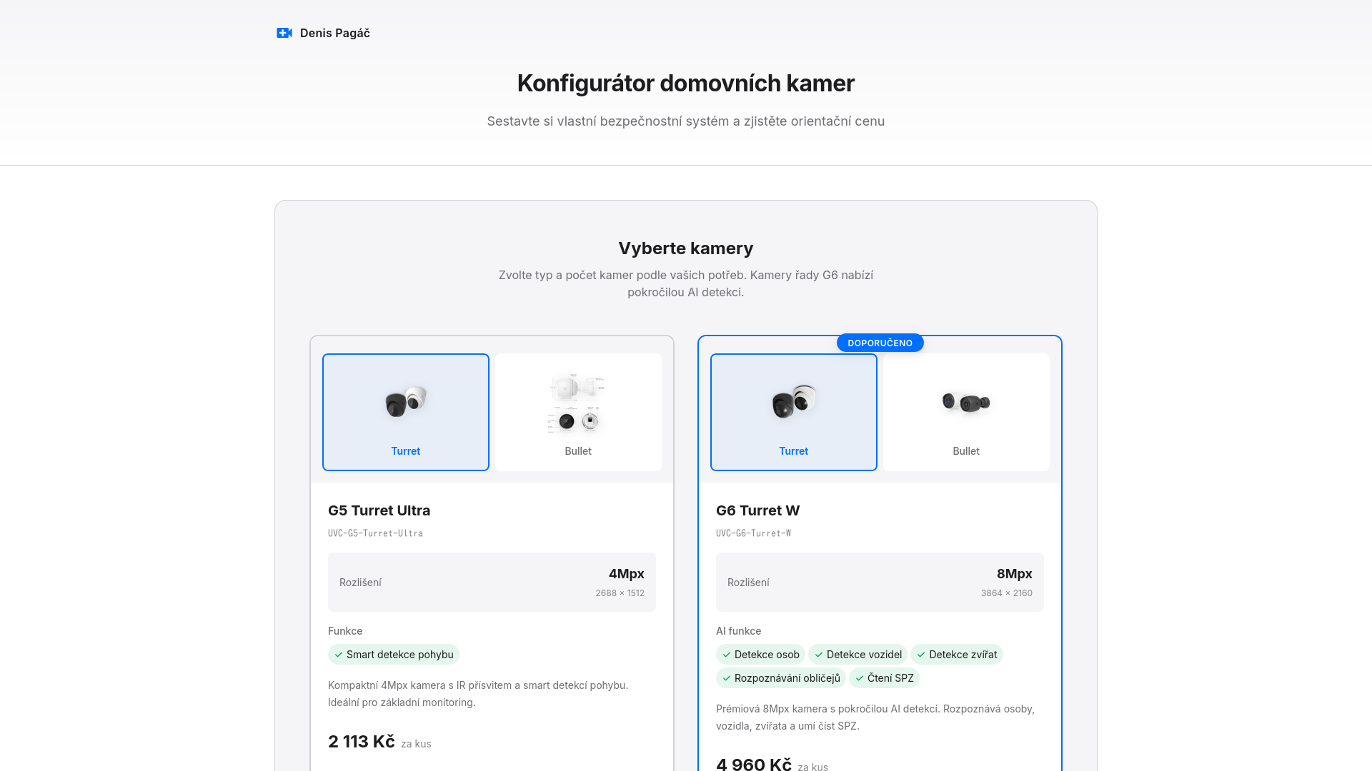 kamery.pagimedia.cz screenshot