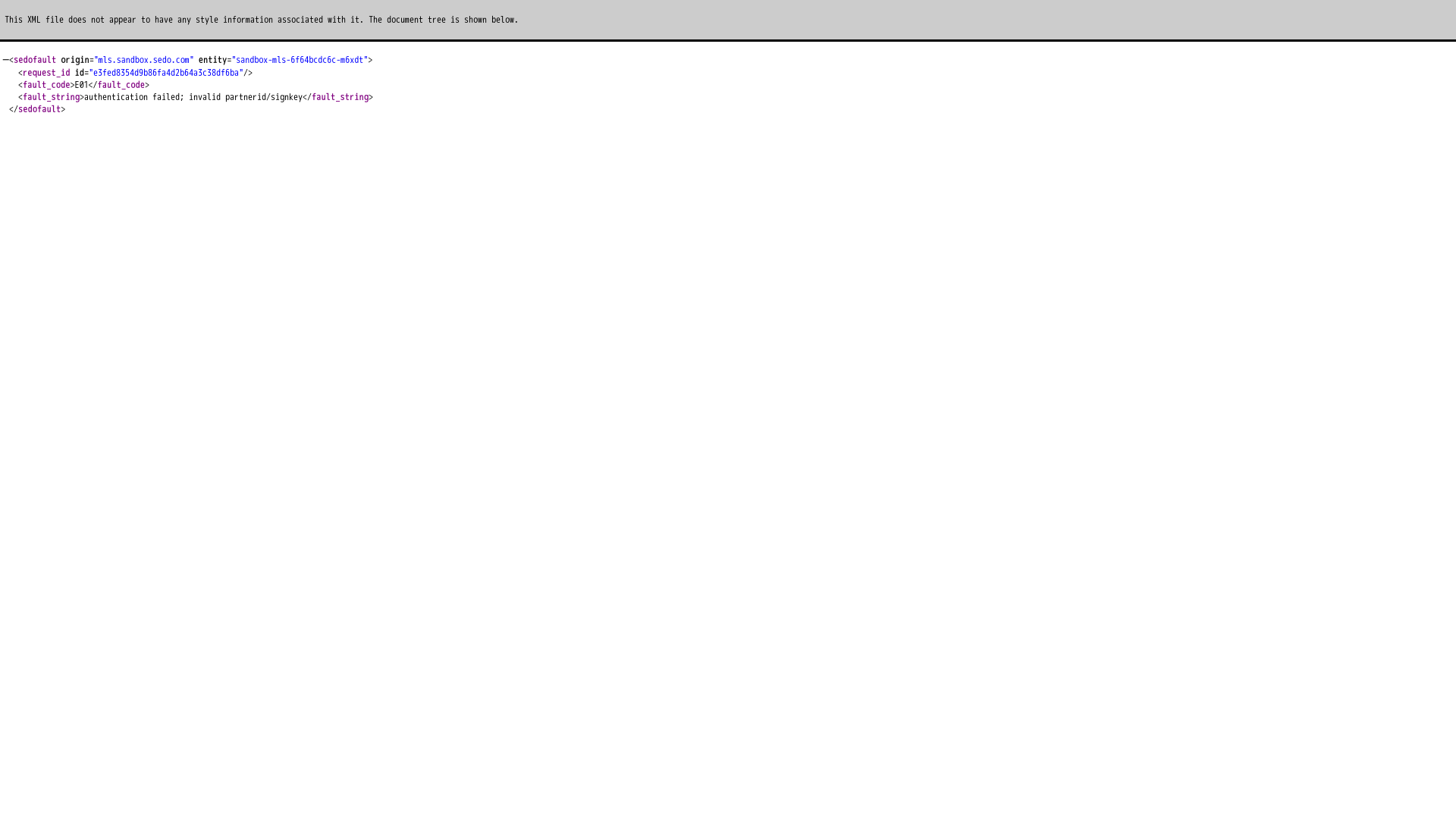 mls.sandbox.sedo.com screenshot