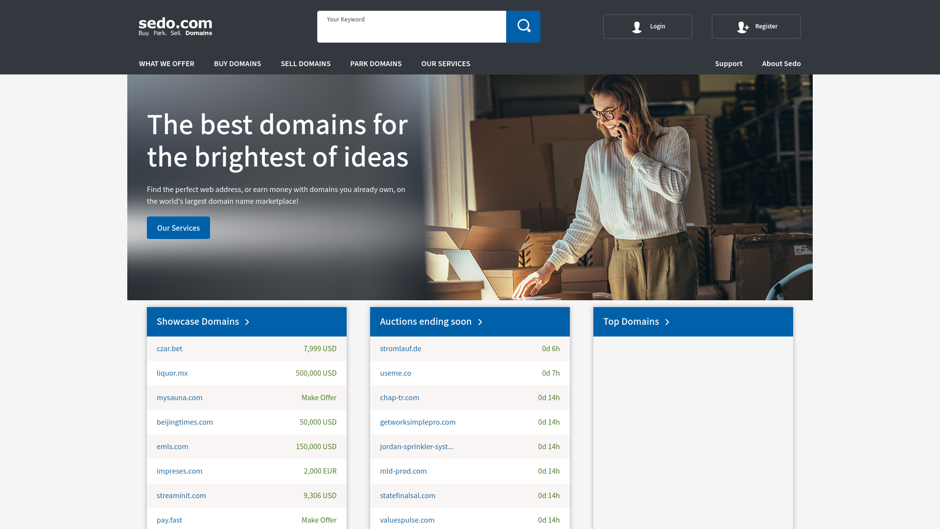 sedo.com screenshot