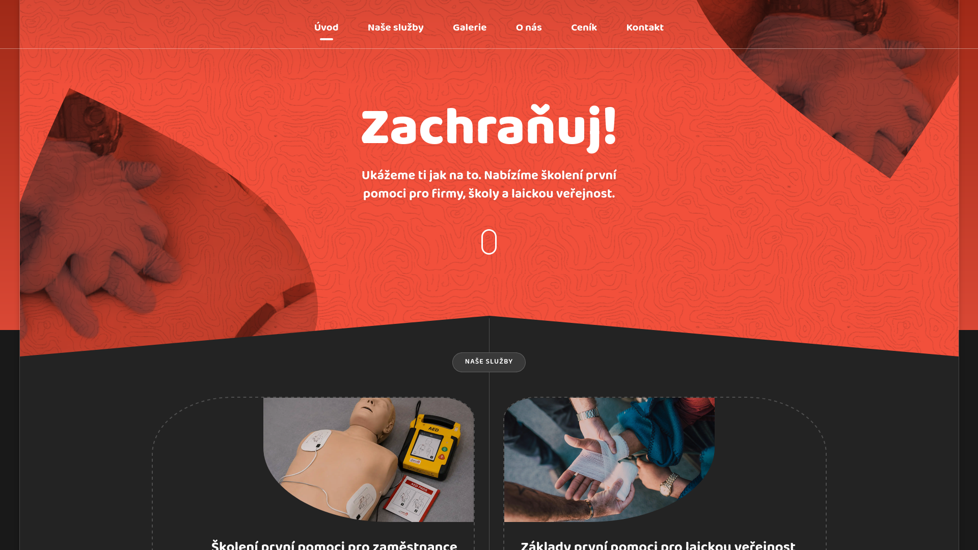 zachranuj.com screenshot