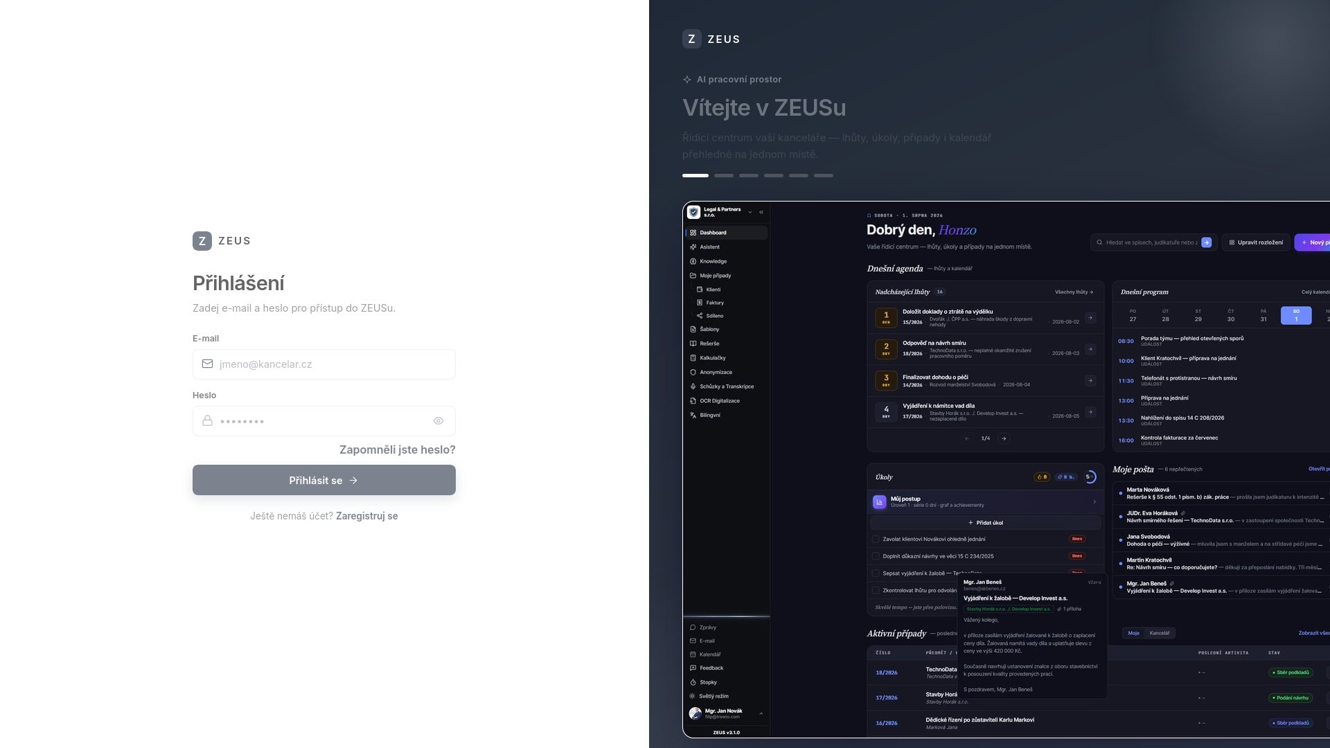 zeus.pagimedia.cz screenshot